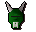 Green halloween mask