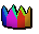 Rainbow partyhat