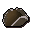 Brown tricorn hat